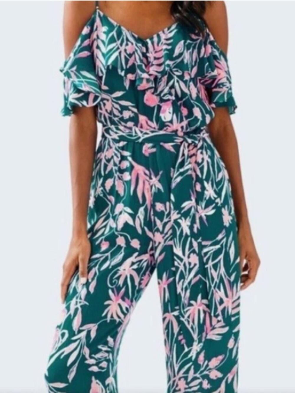 Lilly Pulitzer Tropical Emilea Print Wide Leg Jumpsuit Resort Vacation Size S